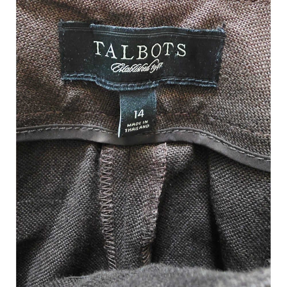 Talbots‎ L Heritage Wide Leg Pants Pure Irish Linen Brown Size 14 - Picture 3 of 7